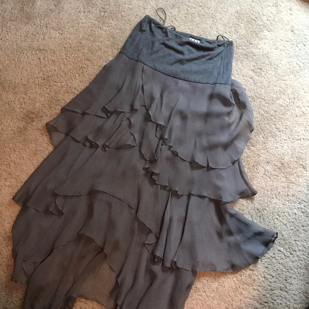 Haute Hippie strapless FLOWY ruffled dress !